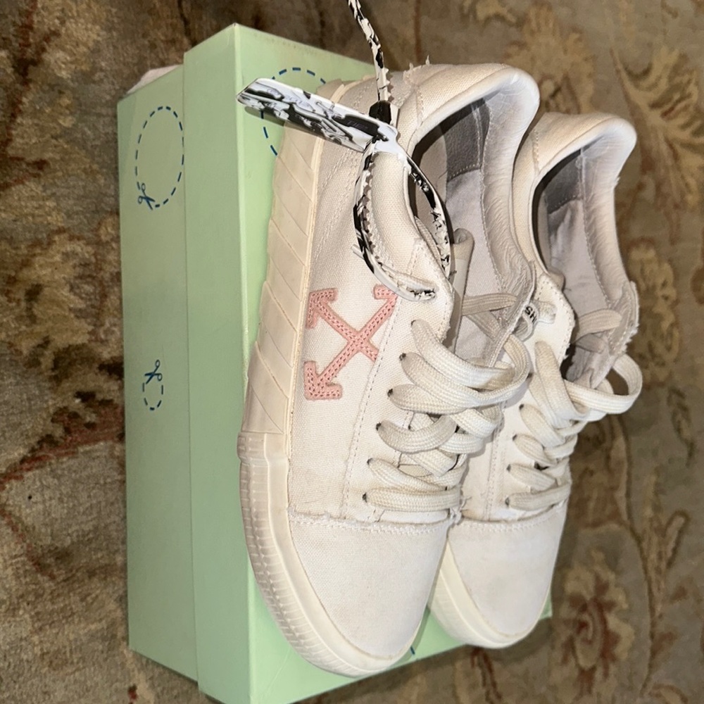 Off White Canvas sneakers